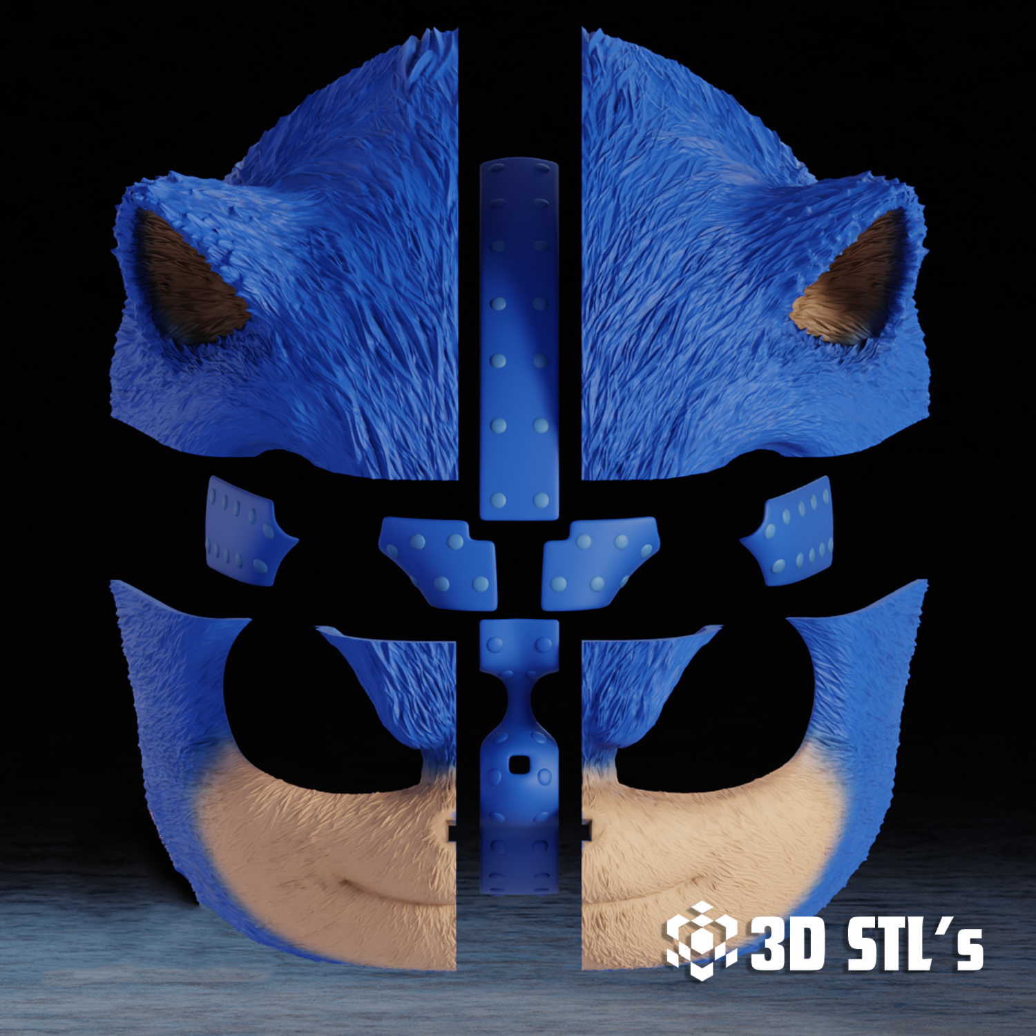 Sonic Mask STL – 3D print preview 6