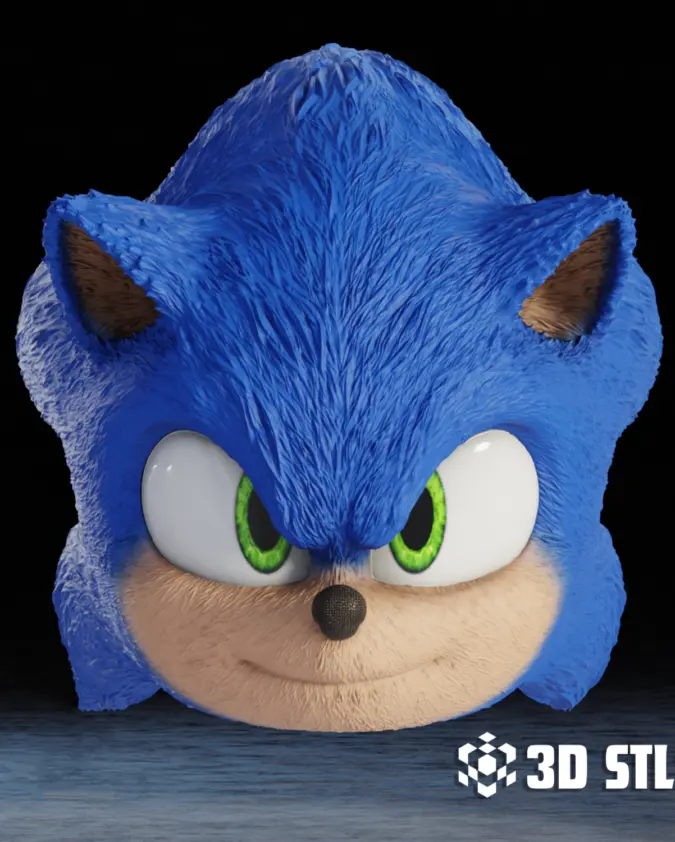 Sonic Mask STL – Blue Hedgehog Cosplay Mask