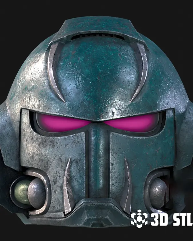 Space Marine 2 Chaos Helmet STL Pack – Warhammer 40K Cosplay