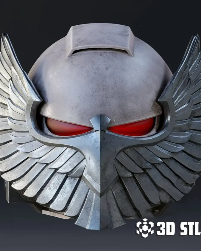 Space Marine Bulwark Helmet STL – Grimdark Sci-Fi Cosplay
