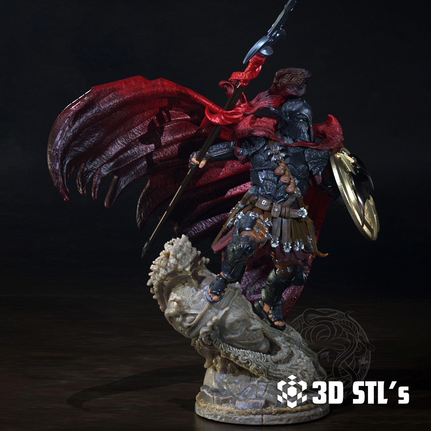 Spartan Batman STL – 3D print preview 2