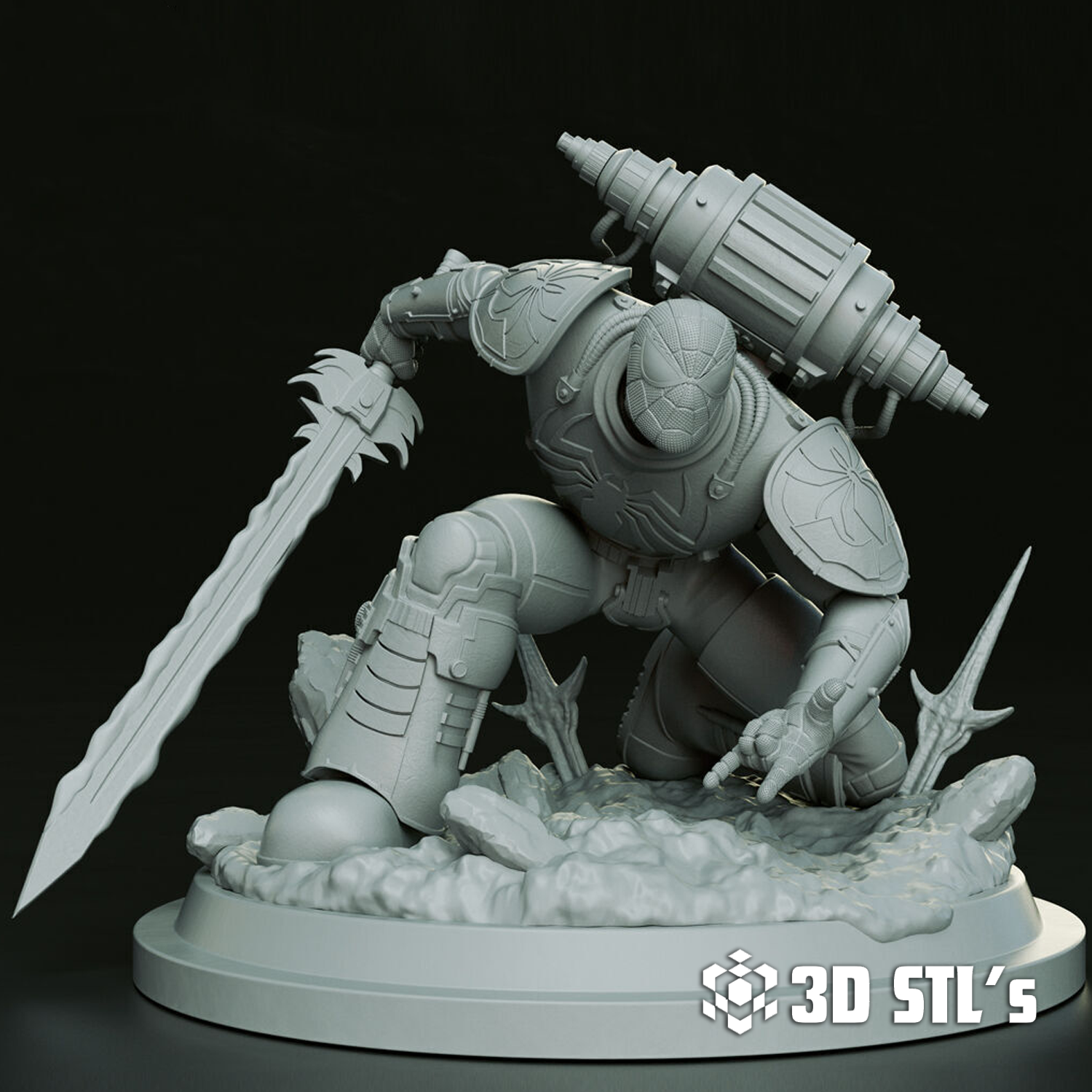 Spider-Man Warhammer STL – 3D print preview 2