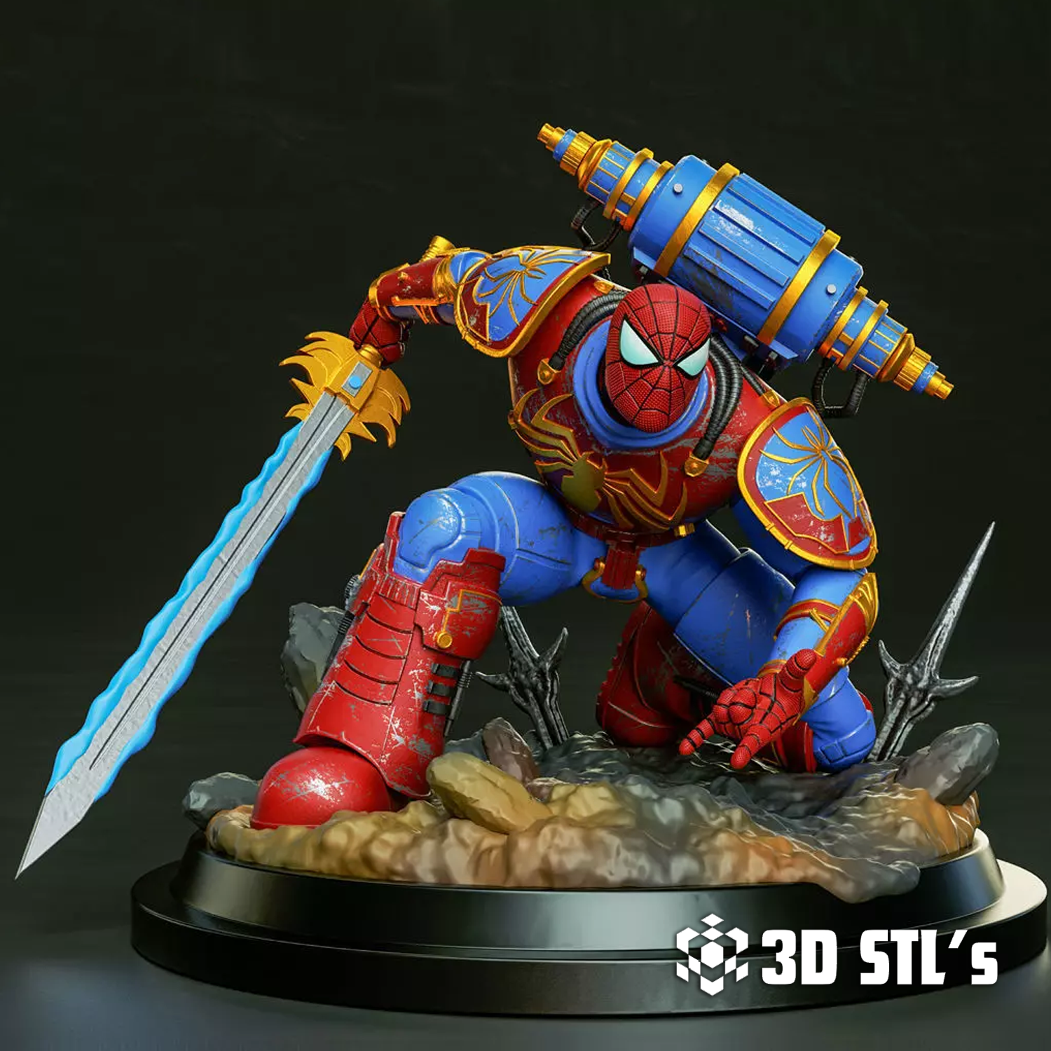 Spider-Man Warhammer STL – Armoured Superhero Mashup Figure
