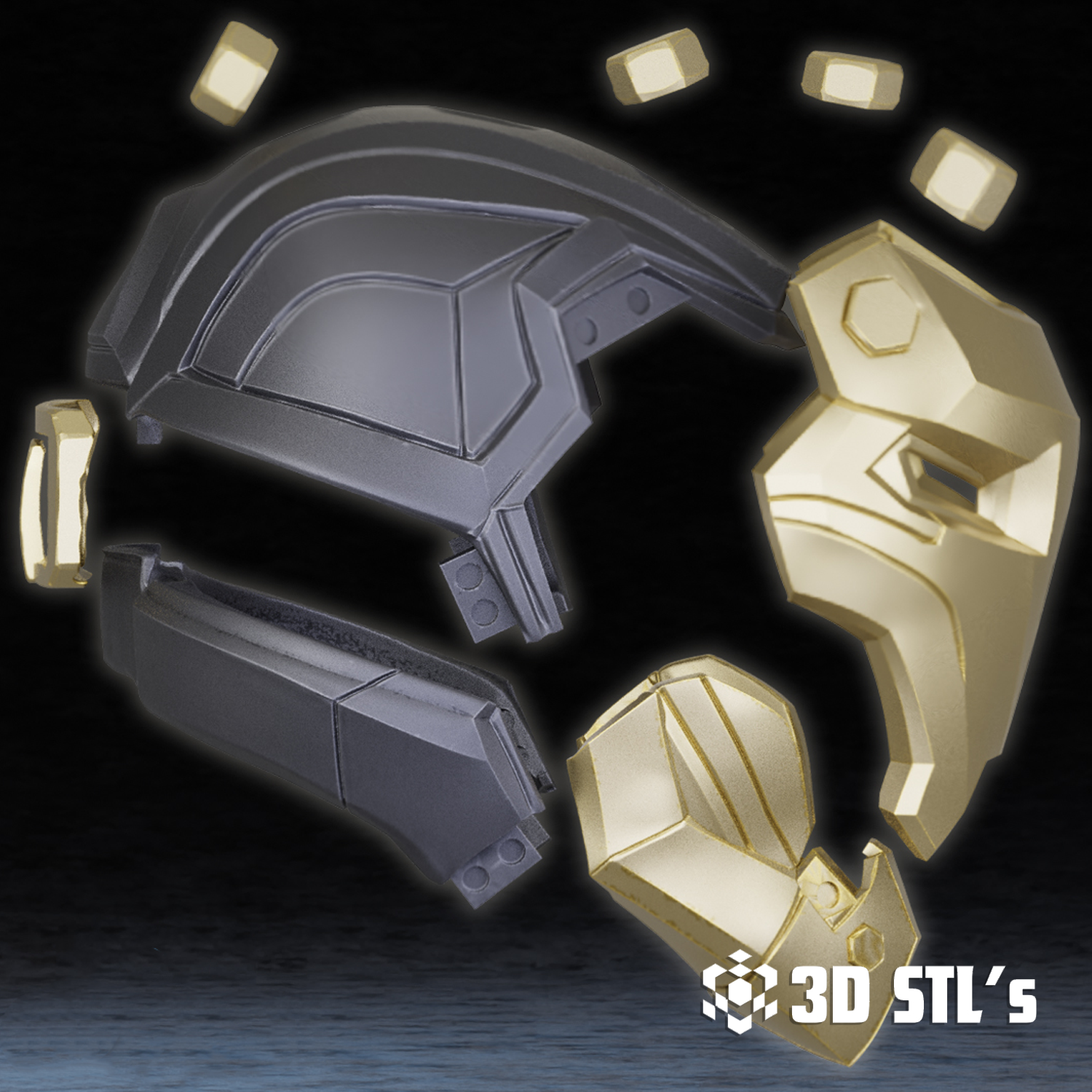 Steampunk Iron Man Helmet STL – 3D print preview 5