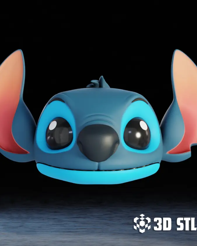 Stitch Mask STL & 3MF – Wearable Cute Alien Cosplay