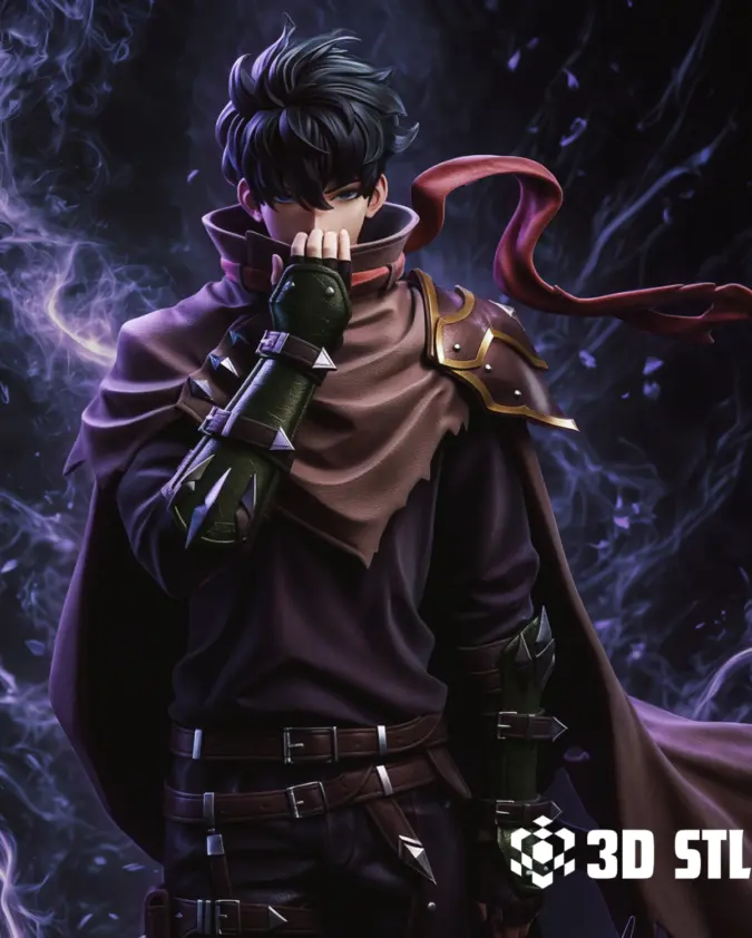 Sung Jin Woo STL – Solo Leveling Shadow Monarch with Weapons
