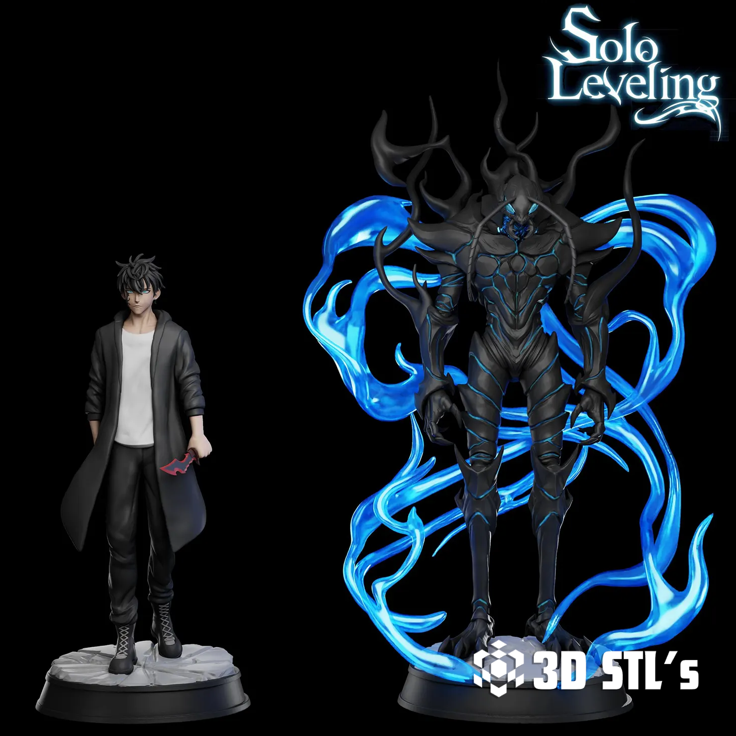 Sung Jinwoo & Beru STL – 3D print preview 3