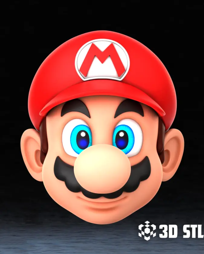 Super Mario Mask Helmet STL & 3MF – Nintendo Cosplay