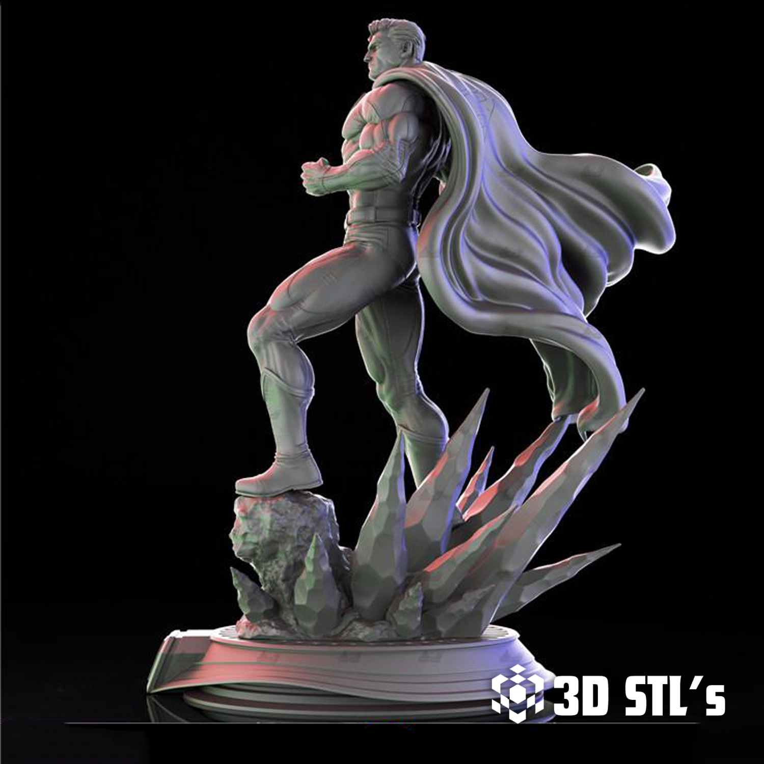 Superman STL File – 3D print preview 4