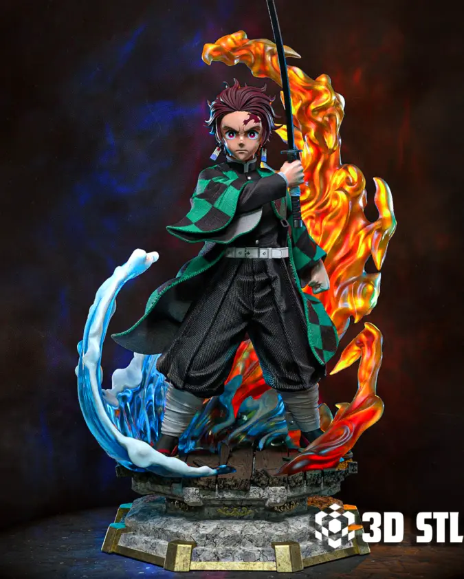 Tanjiro Kamado STL – Demon Slayer Uniform Display Figure
