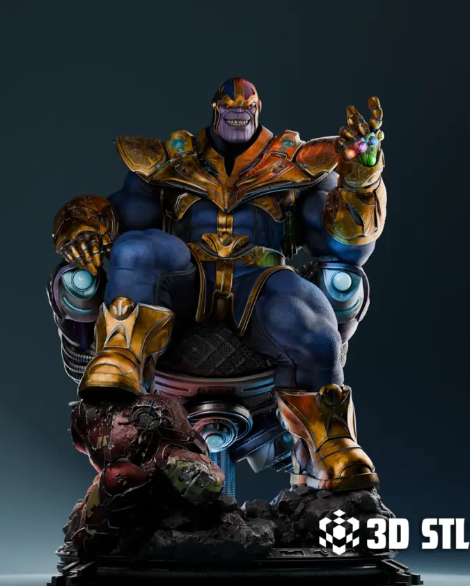 Thanos STL Statue & Bust – Marvel Infinity Gauntlet 3D Print