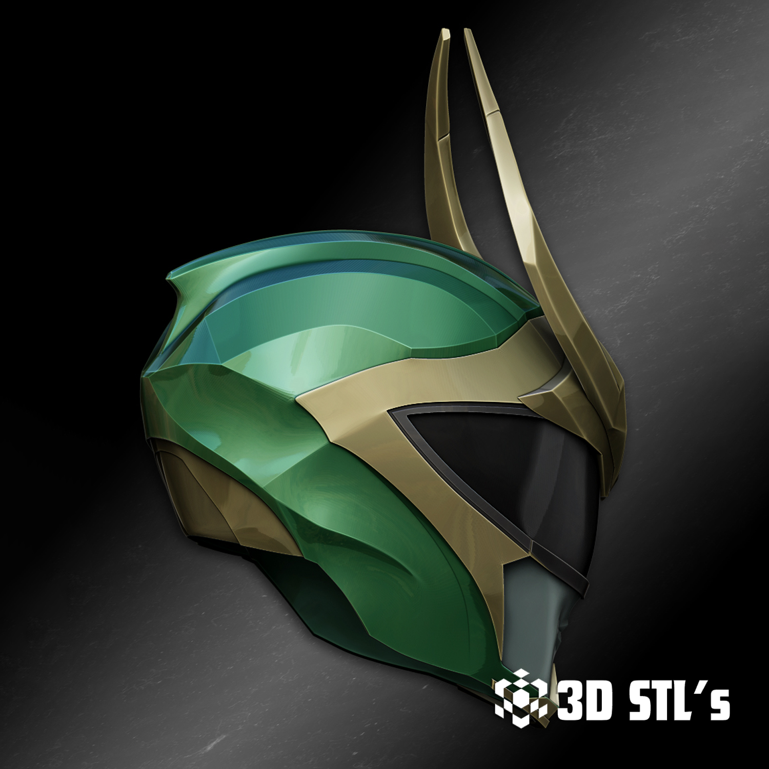 Loki Ranger Helmet STL – 3D print preview 2