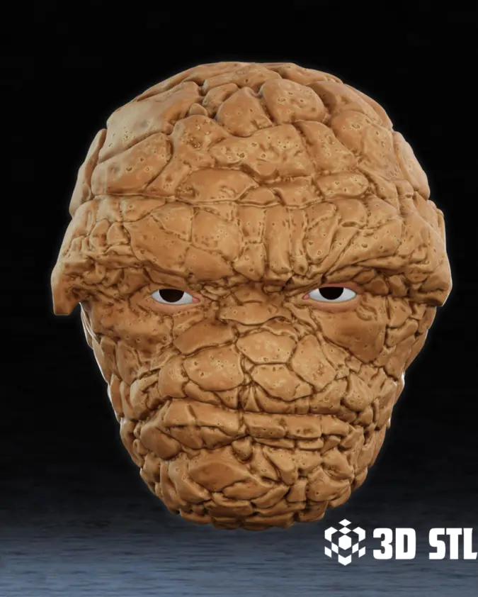 The Thing Helmet STL – Fantastic Four Rock-Texture Cosplay Mask