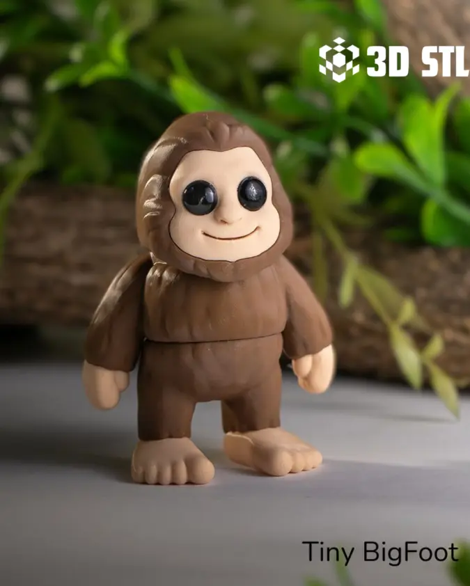Tiny Bigfoot STL & 3MF – Cute Cryptid Mini 3D Print