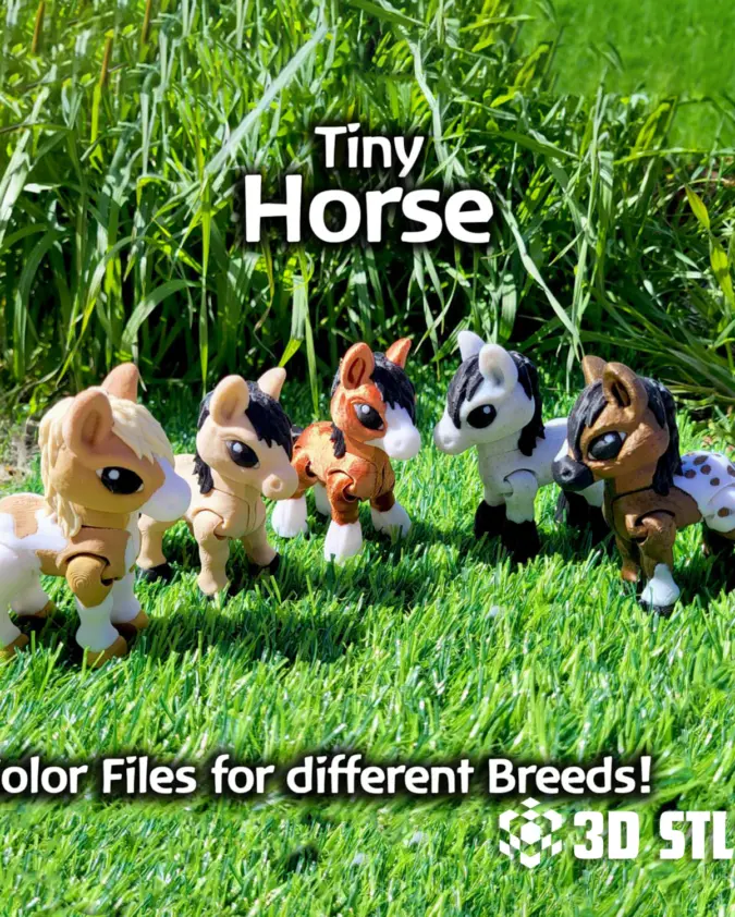 Tiny Horse STL & 3MF – Cute Mini Pony 3D Print
