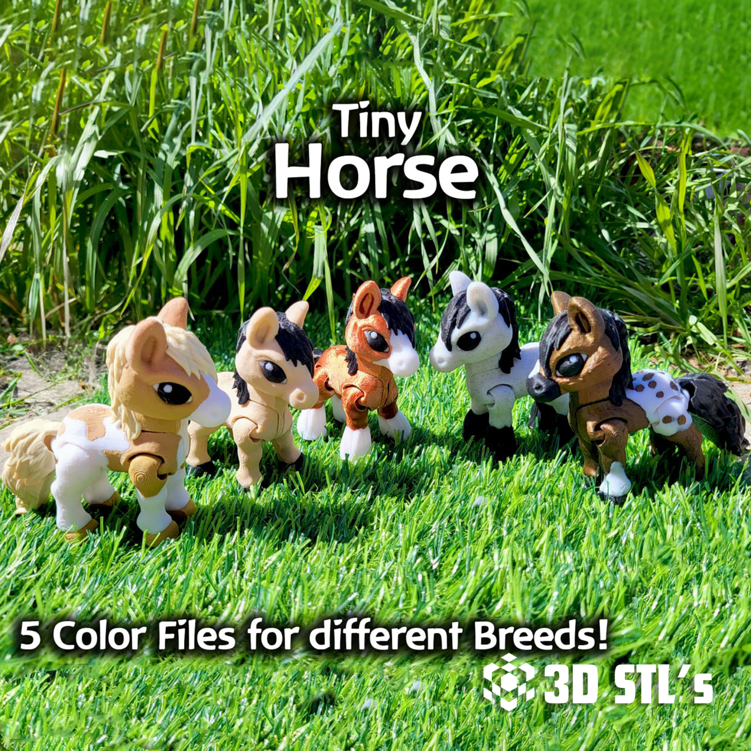 Tiny Horse STL & 3MF – Cute Mini Pony 3D Print