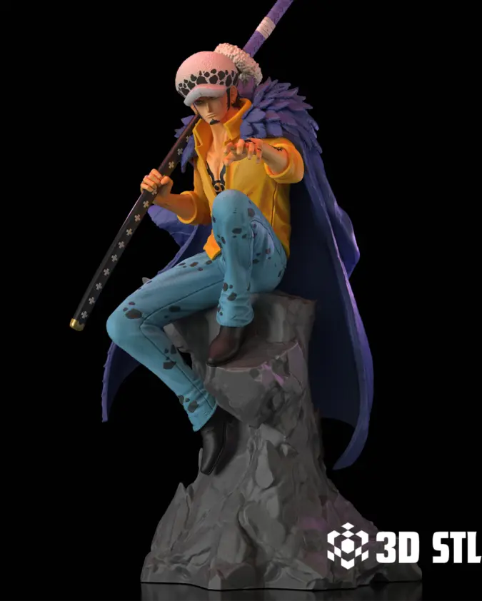 Trafalgar Law STL File – One Piece Surgeon of Death Figure