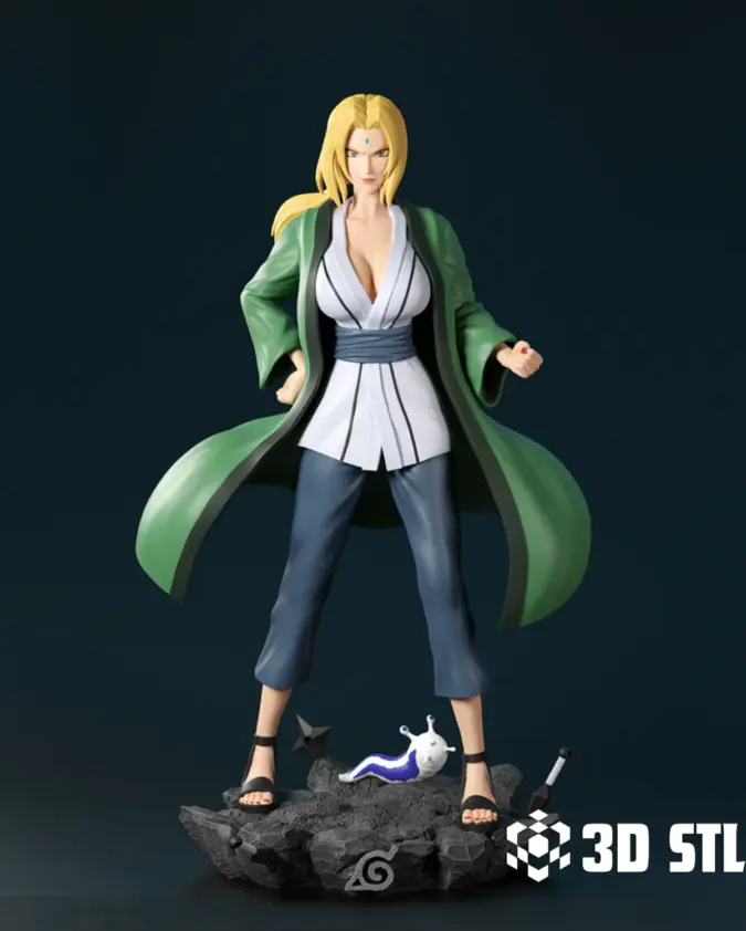 Tsunade STL – Naruto Shippuden Fifth Hokage 3D Print Figure