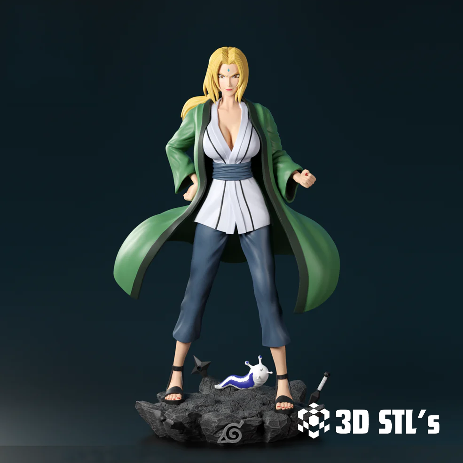Tsunade STL – Naruto Shippuden Fifth Hokage 3D Print Figure