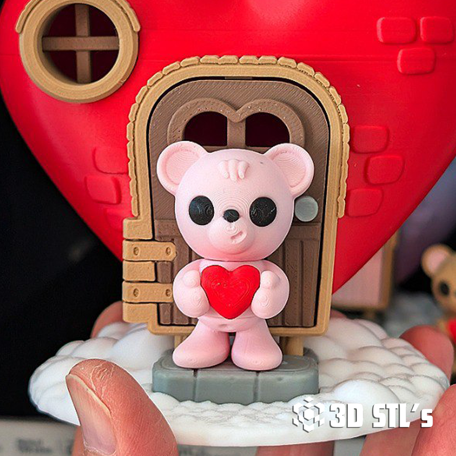 Valentine Teddy Bear STL & 3MF – Cute Gift 3D Print