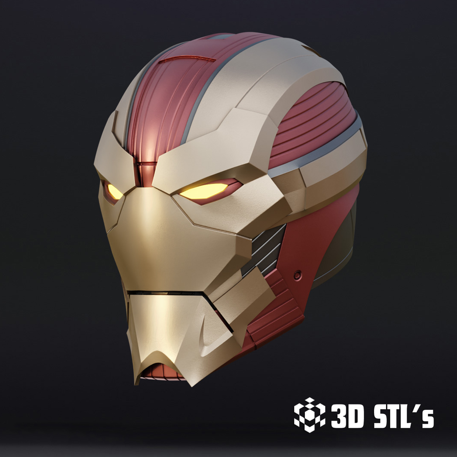Wall Breaker Iron Man Helmet STL – 3D print preview 2