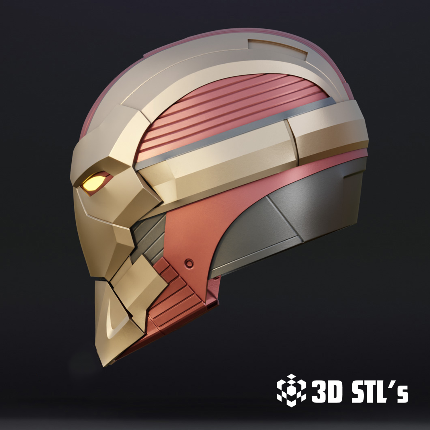Wall Breaker Iron Man Helmet STL – 3D print preview 3
