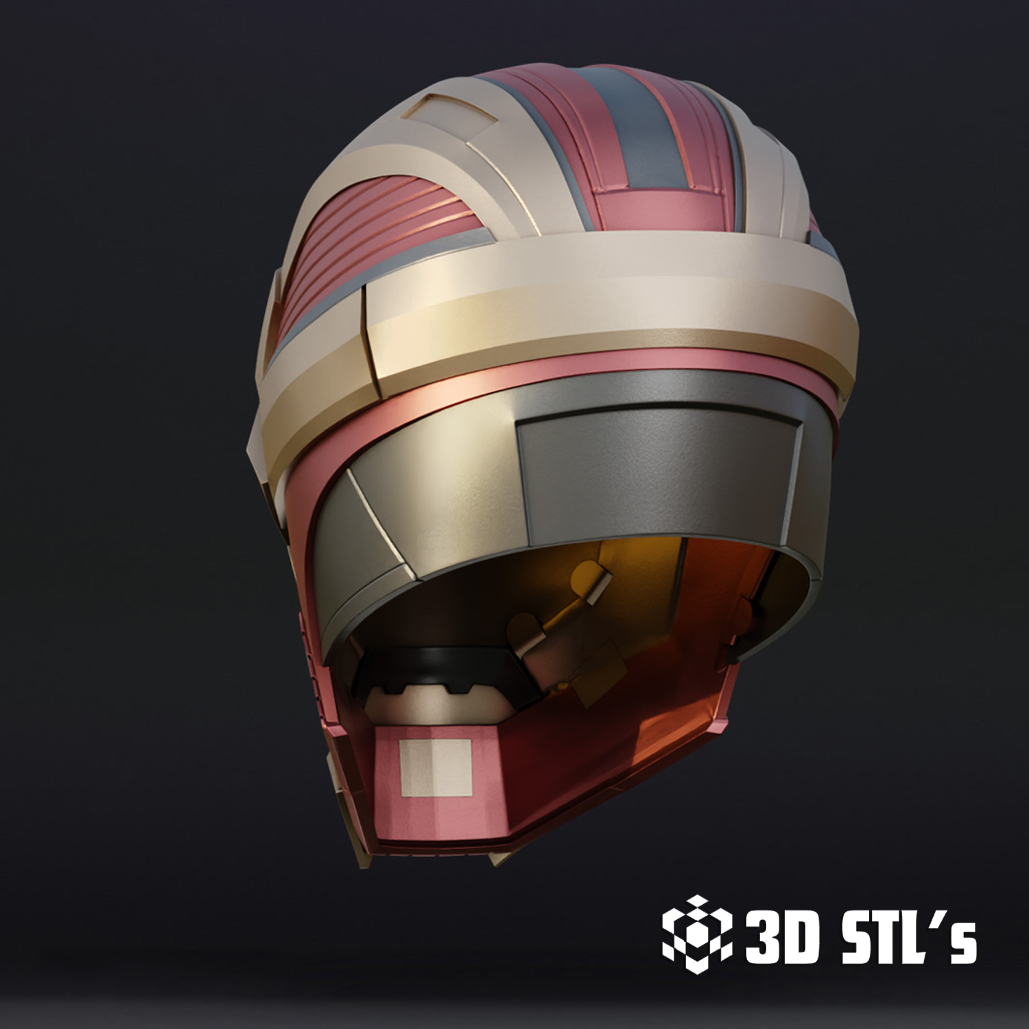 Wall Breaker Iron Man Helmet STL – 3D print preview 4