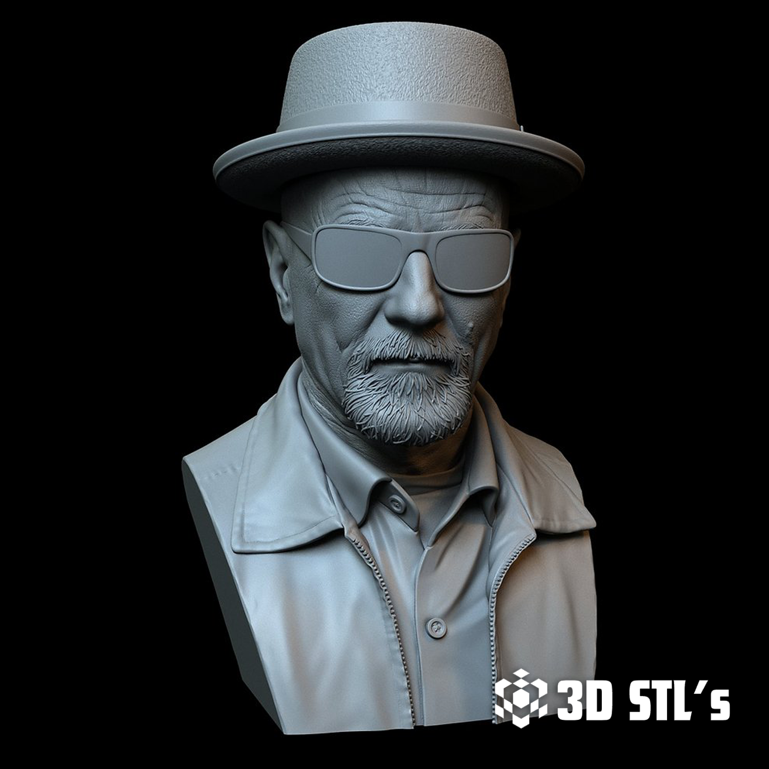 Heisenberg STL File – 3D print preview 3
