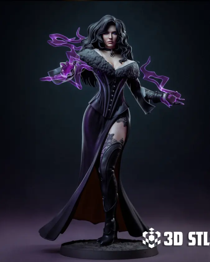 Yennefer STL File – The Witcher Sorceress 3D Print Figure