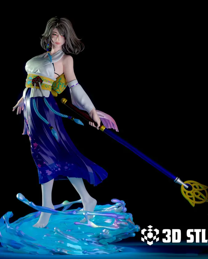 Yuna STL File – Final Fantasy X Summoner 3D Print Figure