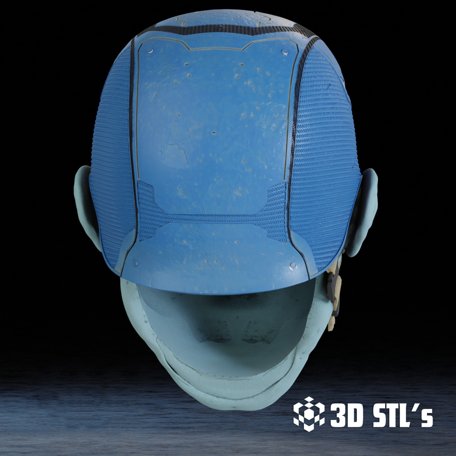 Zombie Captain America Helmet STL & 3MF – 3D print preview 3