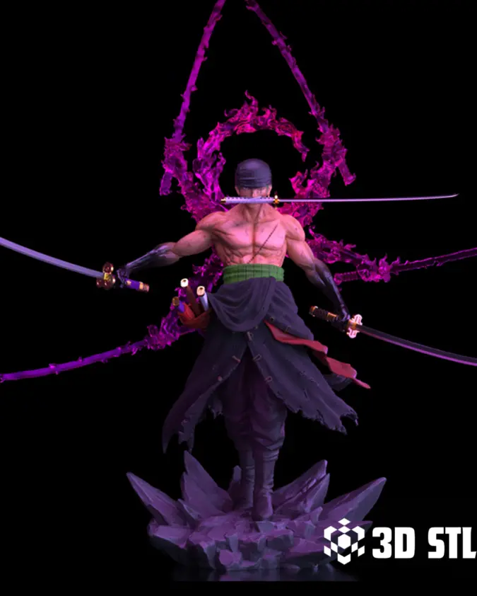 Zoro Ashura STL File – One Piece Resin 3D Print Figure