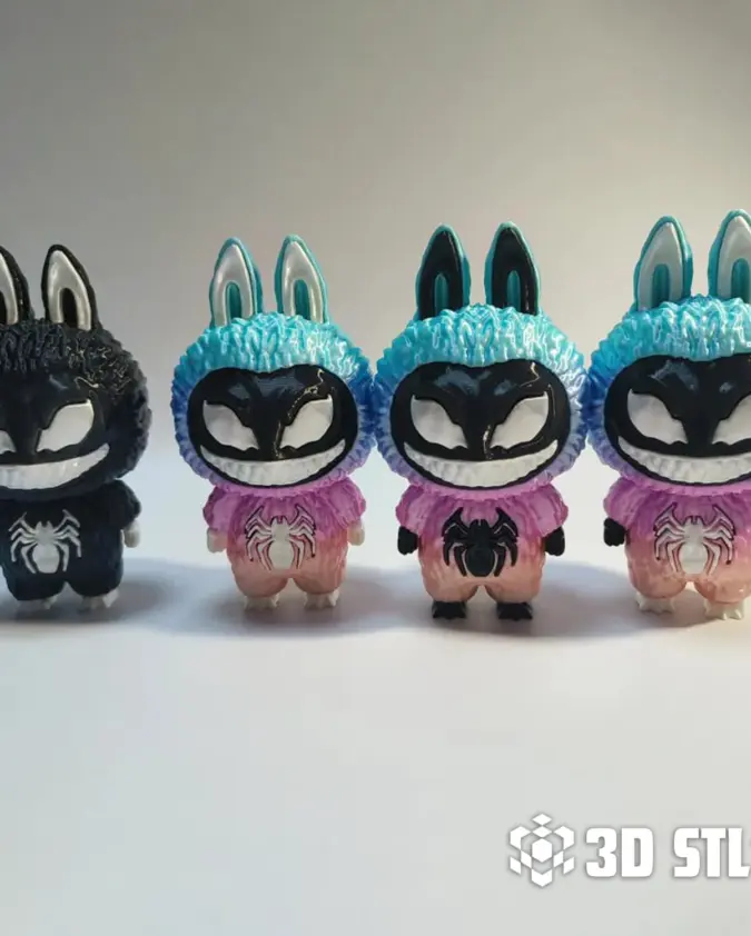 Labubu Venom STL – Symbiote Designer Toy Mashup 3D Print