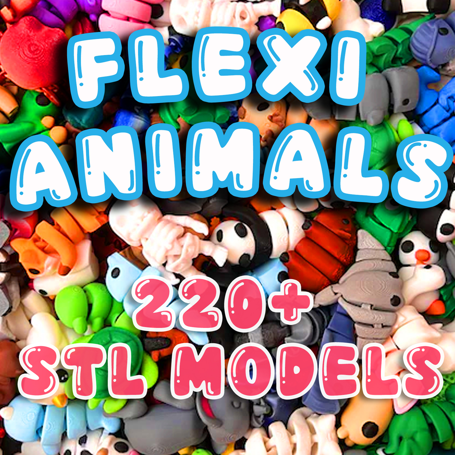 Flexi Mini Animals STL & 3MF Pack – 220+ Articulated Fidget Toys
