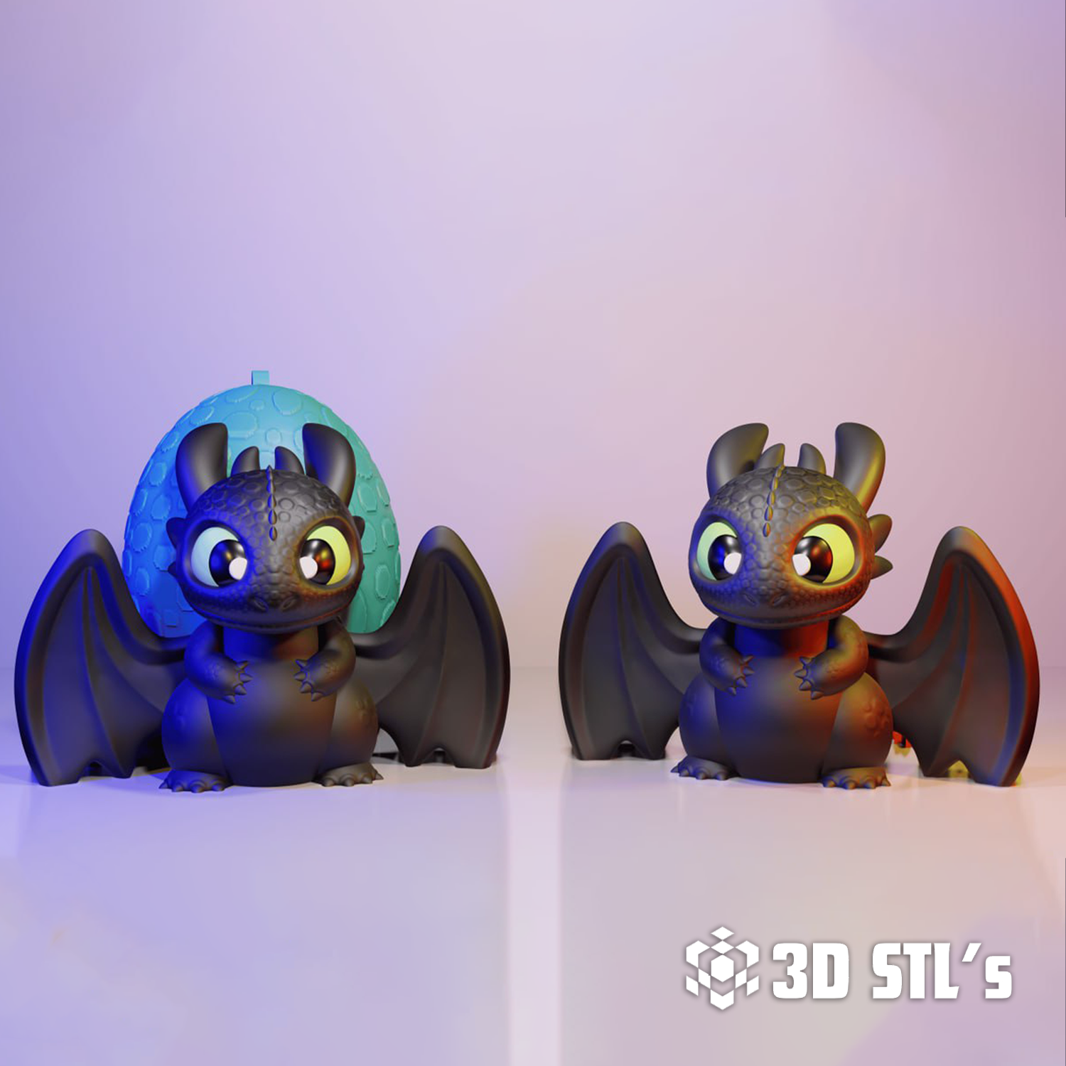 Toothless STL & 3MF – 3D print preview 2