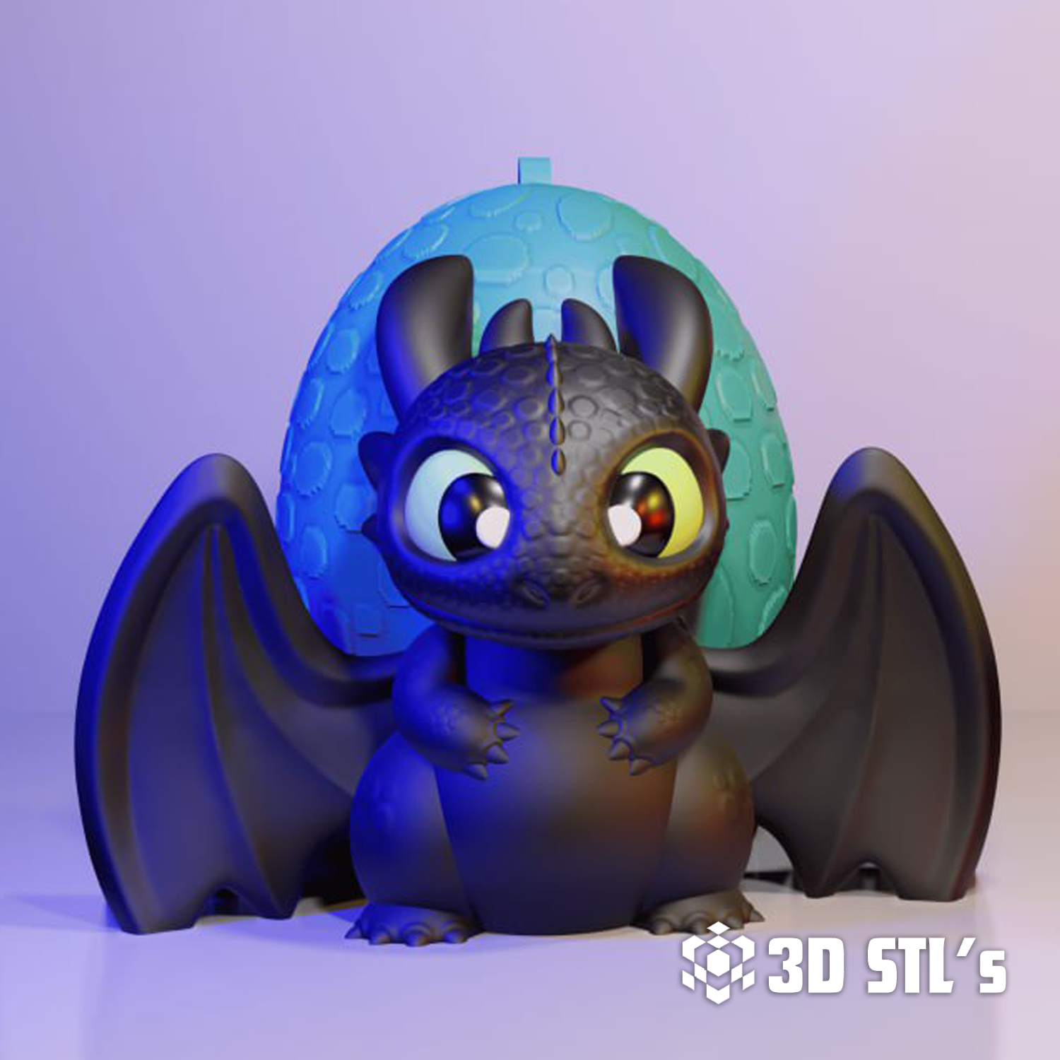 Toothless STL & 3MF – How to Train Your Dragon Night Fury