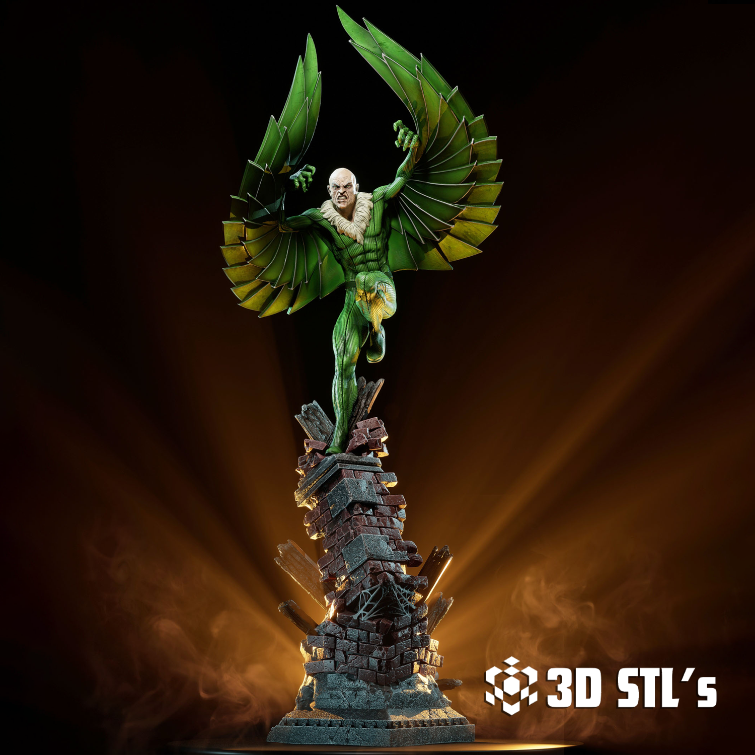 Vulture STL File – 3D print preview 2