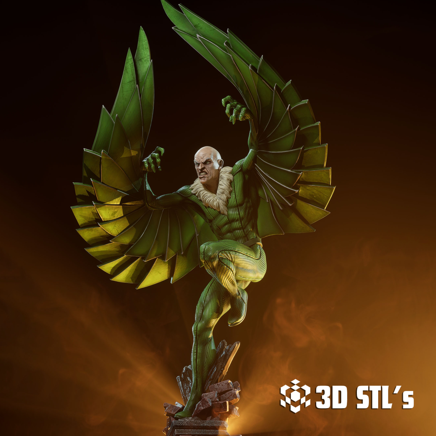 Vulture STL File – 3D print preview 3