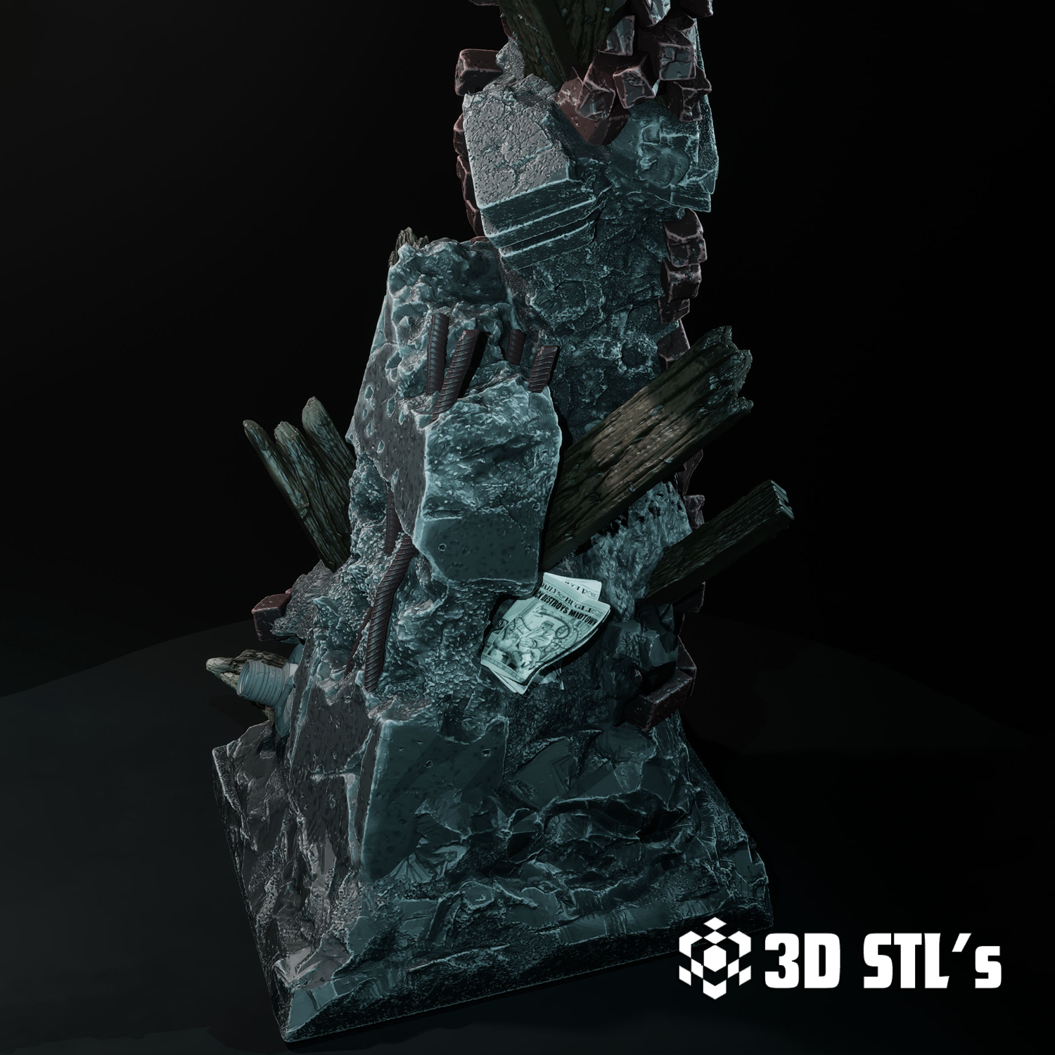 Vulture STL File – 3D print preview 5