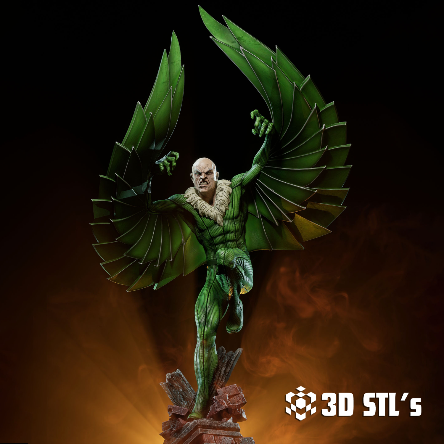 Vulture STL File – Marvel Spider-Man Villain with Wings